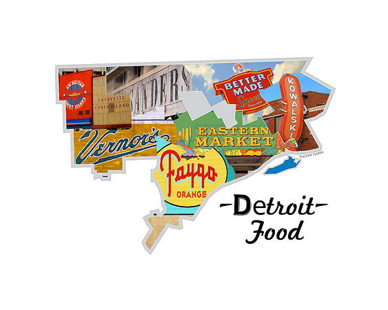 Detroit Food District Map