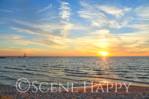 Lake Michigan Sunset Onekama Pier