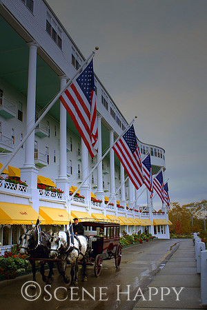 Mackinac Island Grand Hotel and Horse